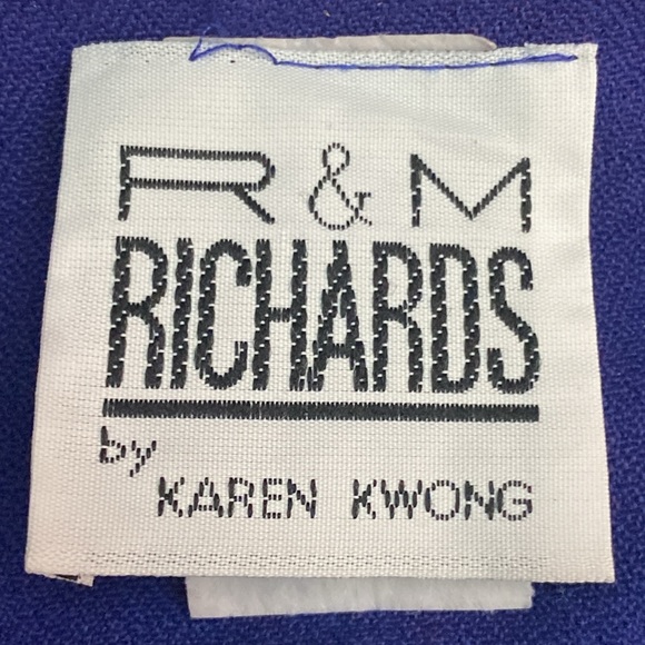 R&M Richards Karen Kwong Button Up Top Sequin Stretch Made In USA Shimmer - Picture 11 of 13